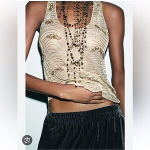 Elegant Gold and Black Beaded Necklace